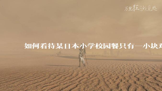 如何看待某日本小学校园餐只有一小块鸡肉？