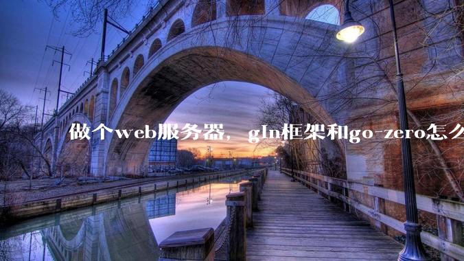 做个web服务器，gin框架和go-zero怎么选？