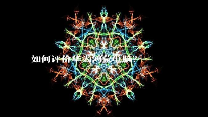 如何评价华为鸿蒙电脑？